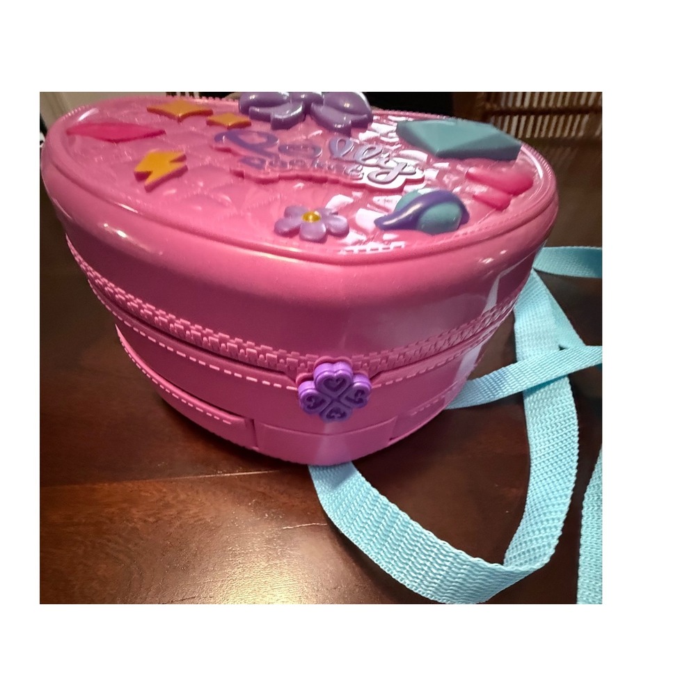 Polly Pocket Tiny is Mighty Theme Park Backpack Playset Pink Heart Carousel Toy - Picture 5 of 6
